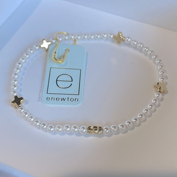 ENewton Jewelry - Pearl ENewton Signature Small Cross 3mm Bracelet NWT